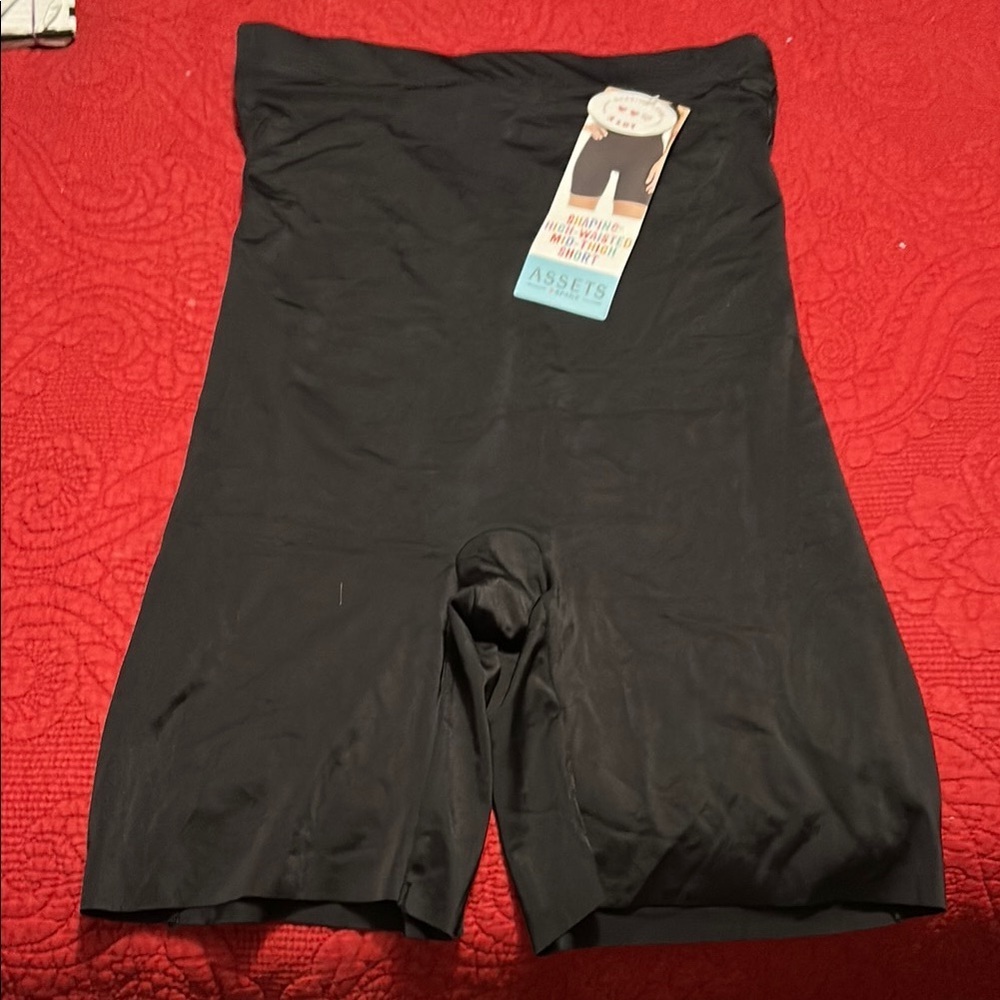 SPANX High-Waisted Black Shaping Shorts 1X